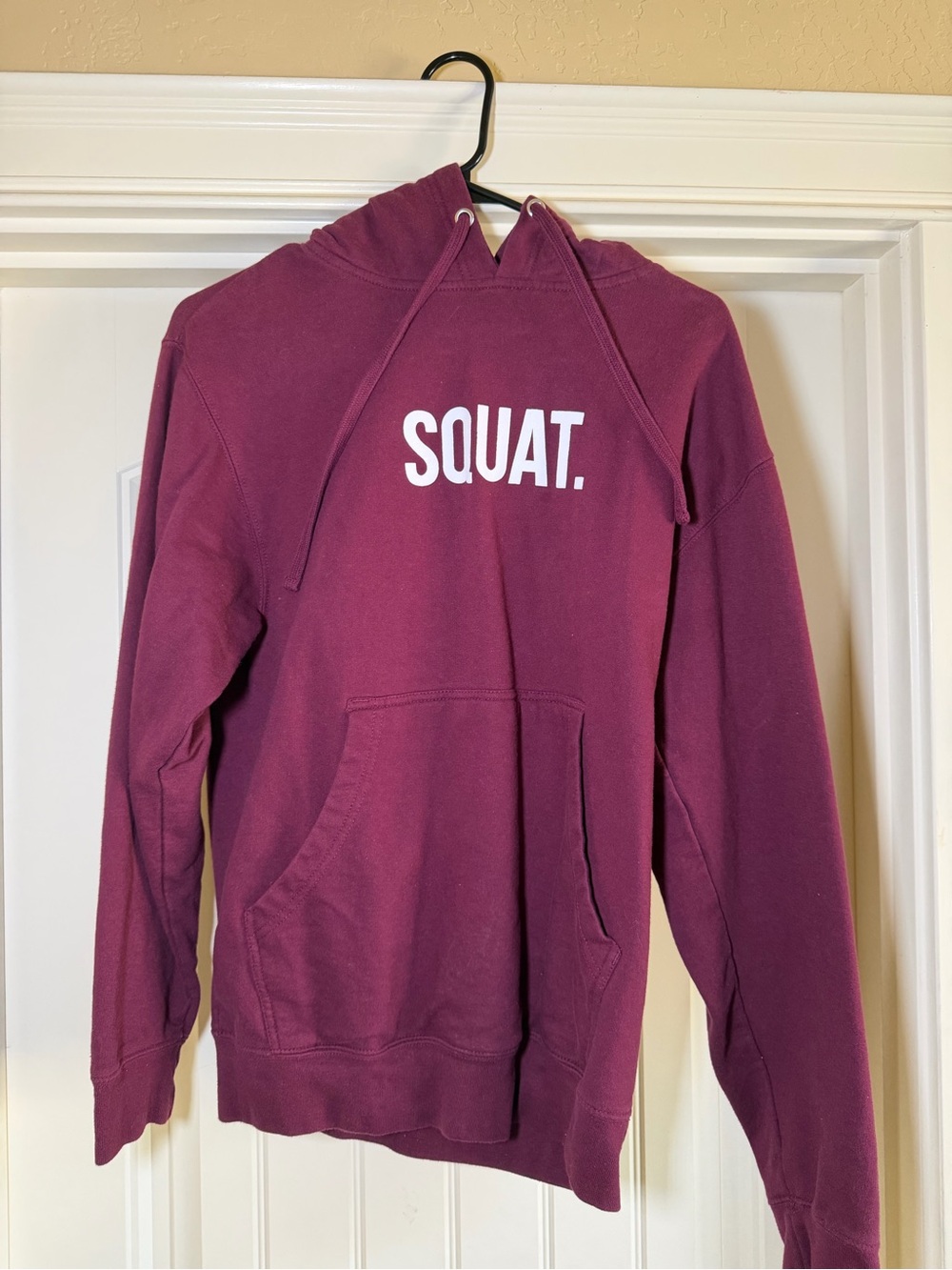 SQUAT. Maroon Men's Hoodie Sweatshirt